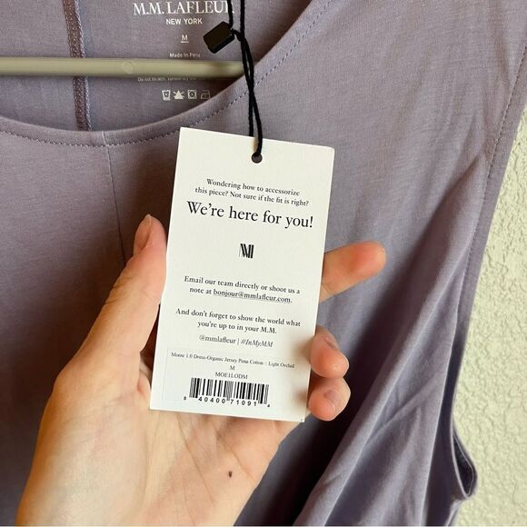 MM LaFleur Monte 1.0 Dress-Organic Jersey Pima Cotton Light Orchid - Picture 13 of 16